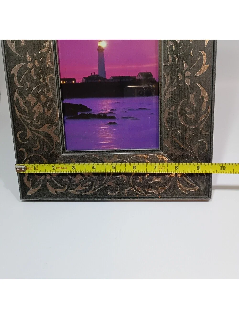 Domain Picture Photo Frame Metallic Scroll Traditional 5 X 7 Dark Gray & Silver